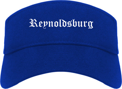 Reynoldsburg Ohio OH Old English Mens Visor Cap Hat Royal Blue