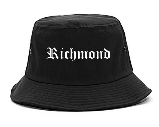 Richmond California CA Old English Mens Bucket Hat Black