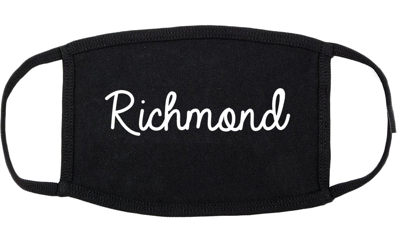 Richmond California CA Script Cotton Face Mask Black