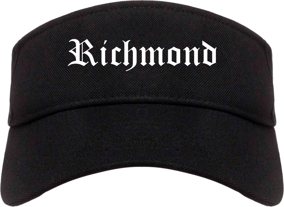 Richmond California CA Old English Mens Visor Cap Hat Black