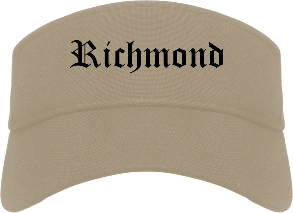 Richmond California CA Old English Mens Visor Cap Hat Khaki