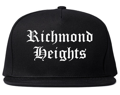 Richmond Heights Missouri MO Old English Mens Snapback Hat Black
