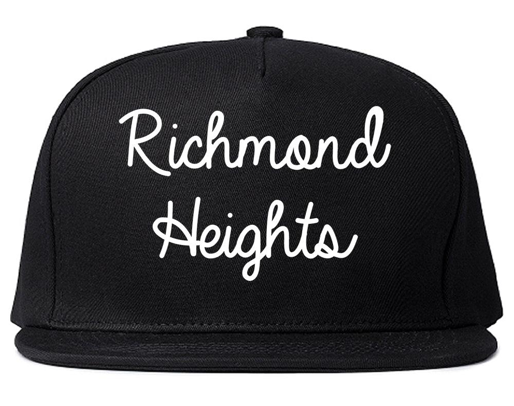 Richmond Heights Missouri MO Script Mens Snapback Hat Black