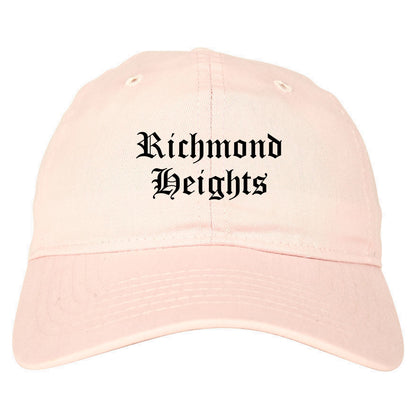 Richmond Heights Ohio OH Old English Mens Dad Hat Baseball Cap Pink