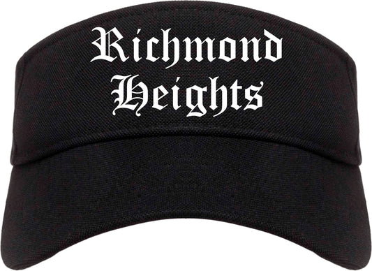 Richmond Heights Ohio OH Old English Mens Visor Cap Hat Black