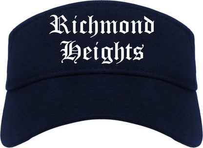 Richmond Heights Ohio OH Old English Mens Visor Cap Hat Navy Blue
