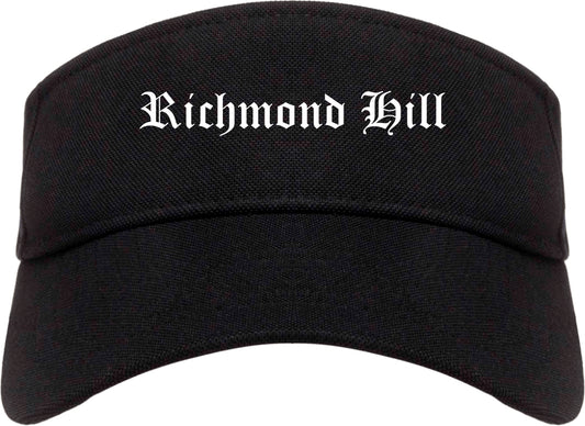 Richmond Hill Georgia GA Old English Mens Visor Cap Hat Black