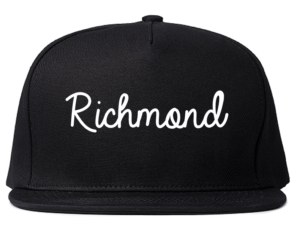 Richmond Indiana IN Script Mens Snapback Hat Black