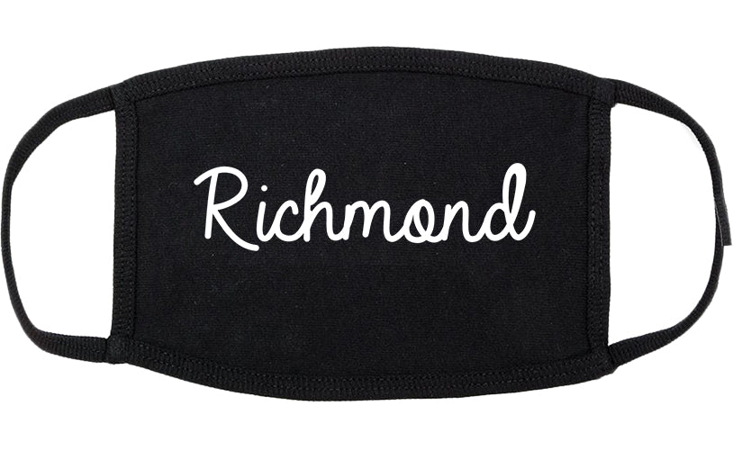 Richmond Kentucky KY Script Cotton Face Mask Black