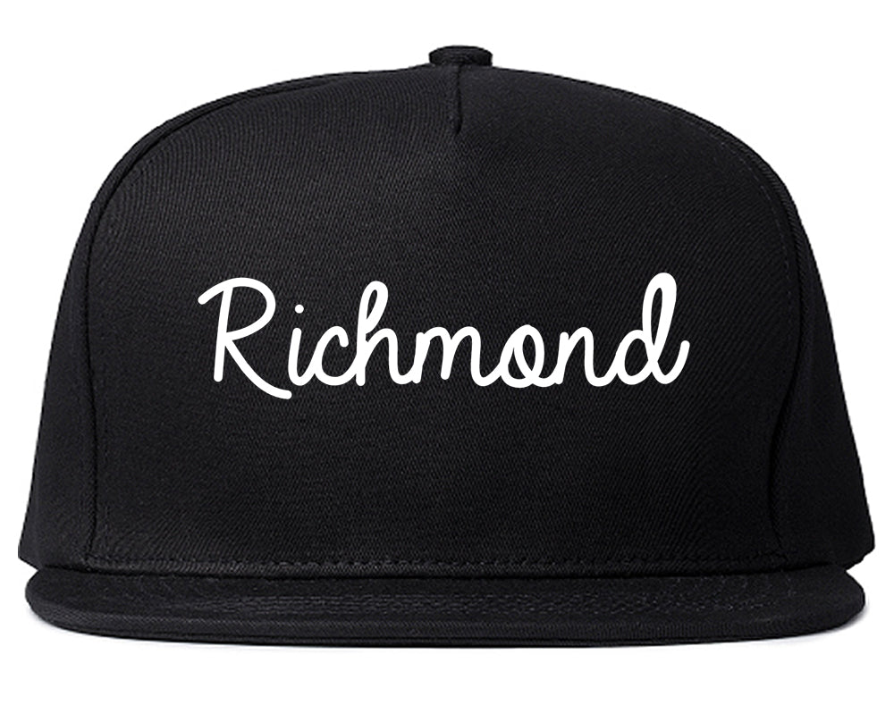 Richmond Texas TX Script Mens Snapback Hat Black