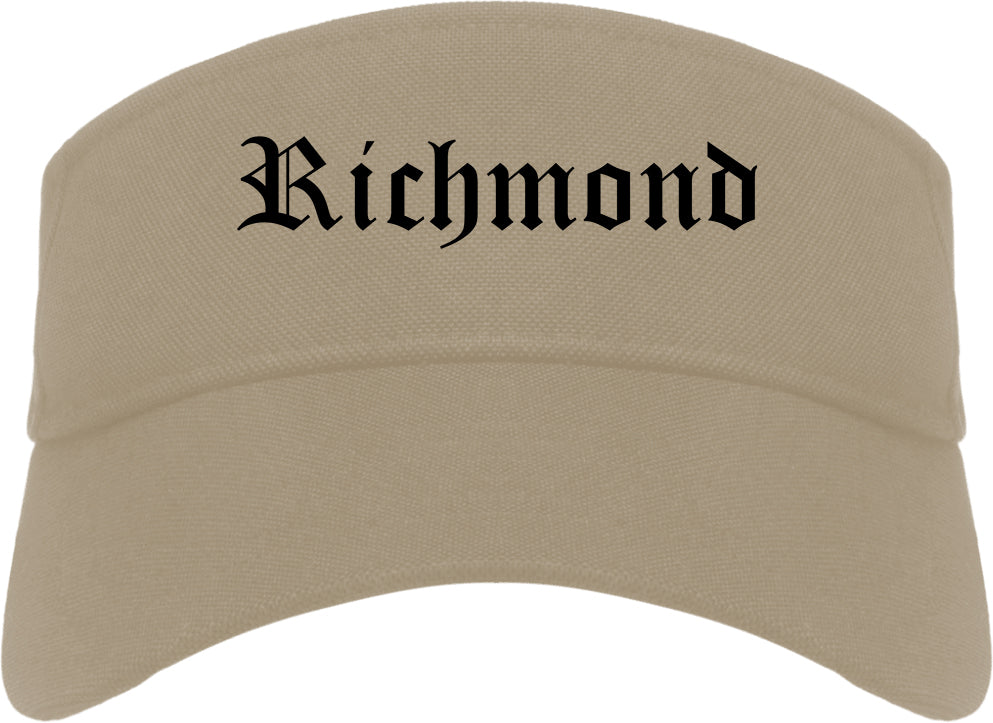 Richmond Virginia VA Old English Mens Visor Cap Hat Khaki