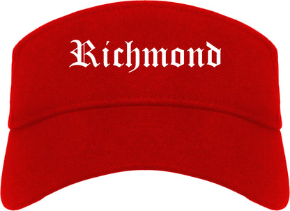 Richmond Virginia VA Old English Mens Visor Cap Hat Red