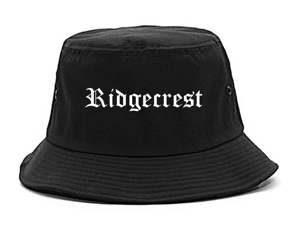 Ridgecrest California CA Old English Mens Bucket Hat Black