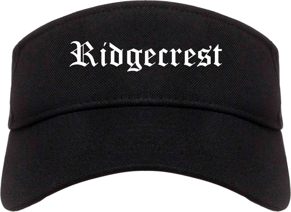 Ridgecrest California CA Old English Mens Visor Cap Hat Black