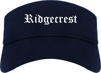 Ridgecrest California CA Old English Mens Visor Cap Hat Navy Blue