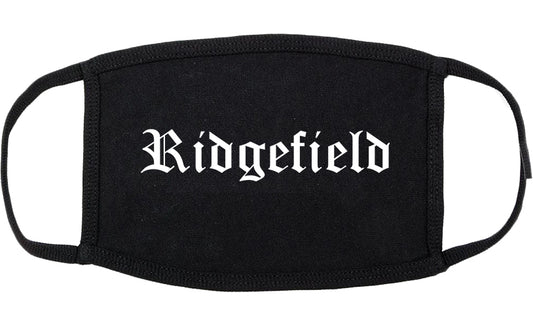 Ridgefield New Jersey NJ Old English Cotton Face Mask Black