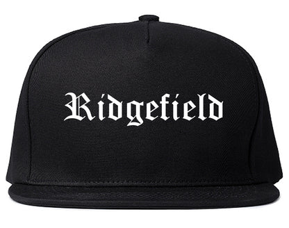 Ridgefield New Jersey NJ Old English Mens Snapback Hat Black