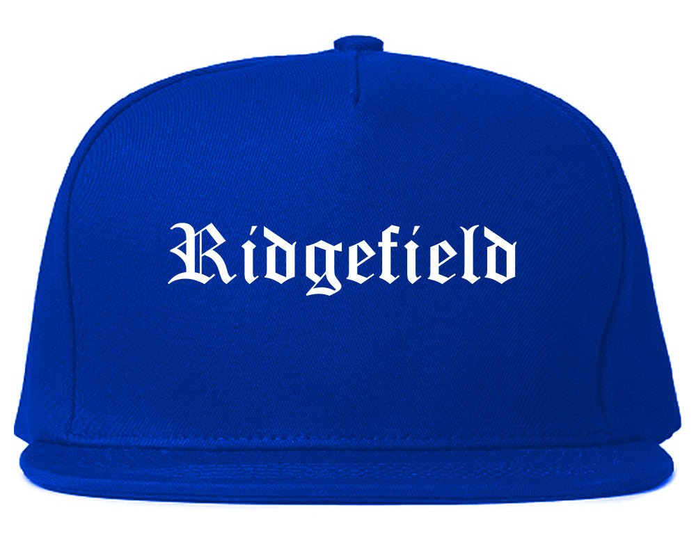 Ridgefield New Jersey NJ Old English Mens Snapback Hat Royal Blue