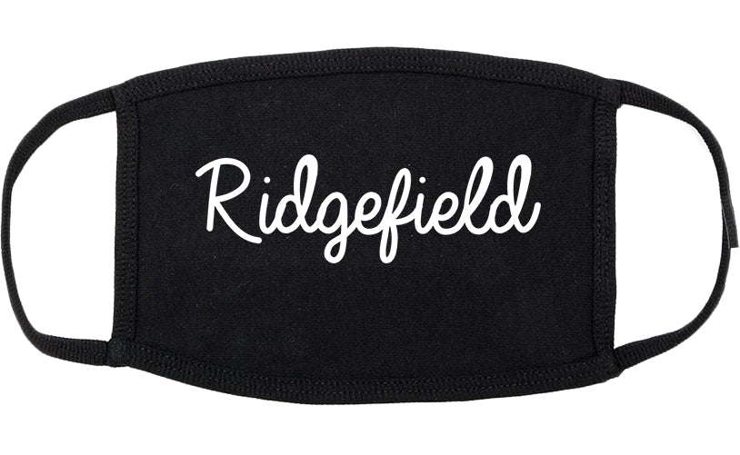 Ridgefield New Jersey NJ Script Cotton Face Mask Black