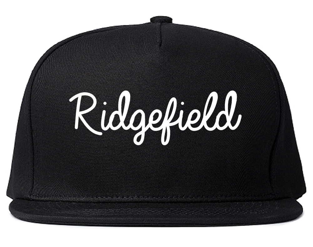 Ridgefield New Jersey NJ Script Mens Snapback Hat Black