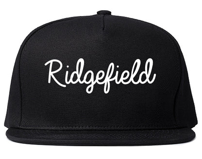 Ridgefield New Jersey NJ Script Mens Snapback Hat Black