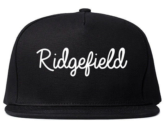 Ridgefield New Jersey NJ Script Mens Snapback Hat Black
