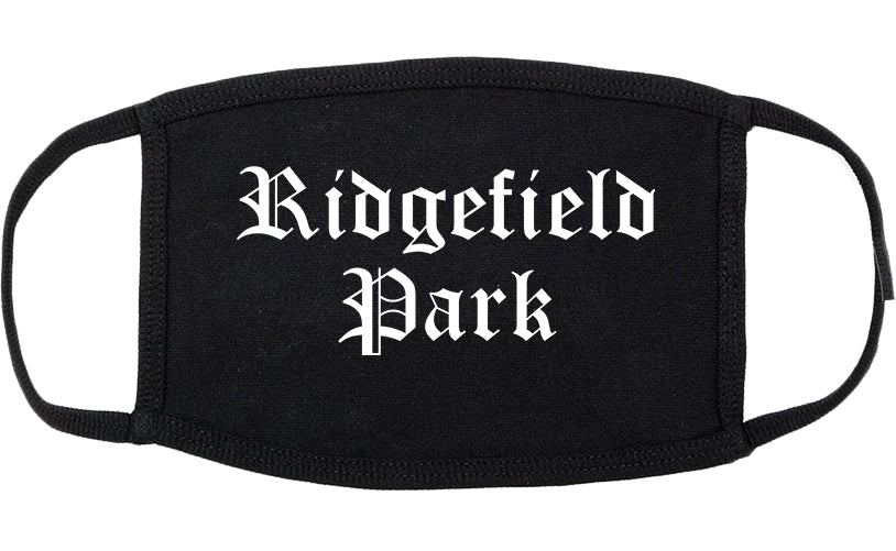 Ridgefield Park New Jersey NJ Old English Cotton Face Mask Black