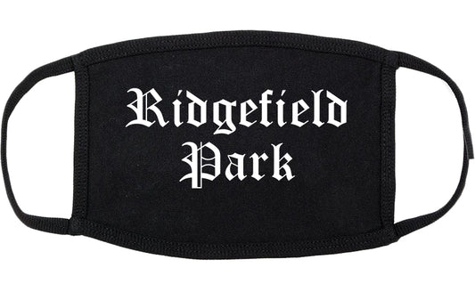 Ridgefield Park New Jersey NJ Old English Cotton Face Mask Black