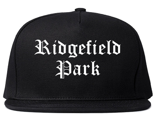 Ridgefield Park New Jersey NJ Old English Mens Snapback Hat Black
