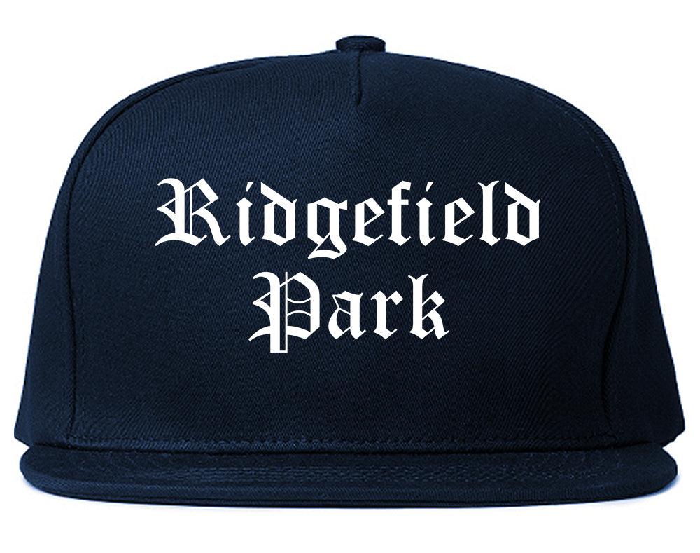 Ridgefield Park New Jersey NJ Old English Mens Snapback Hat Navy Blue