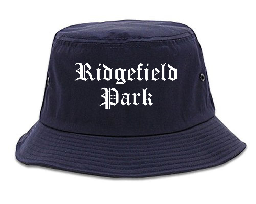 Ridgefield Park New Jersey NJ Old English Mens Bucket Hat Navy Blue