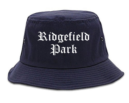 Ridgefield Park New Jersey NJ Old English Mens Bucket Hat Navy Blue