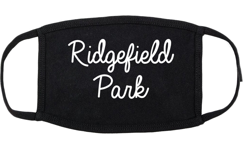 Ridgefield Park New Jersey NJ Script Cotton Face Mask Black