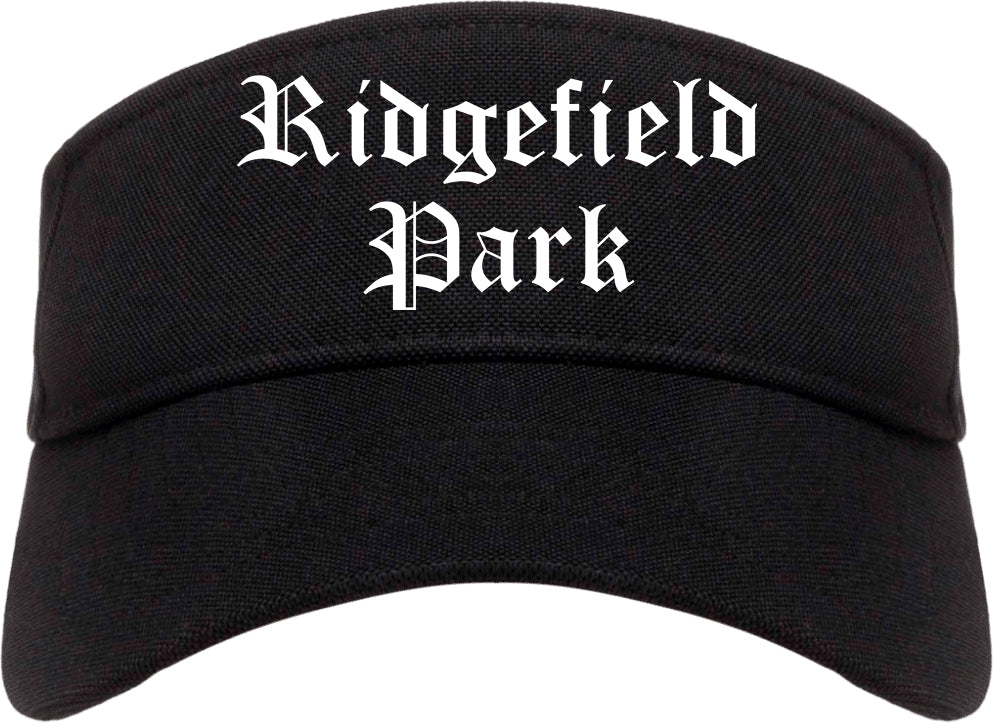 Ridgefield Park New Jersey NJ Old English Mens Visor Cap Hat Black