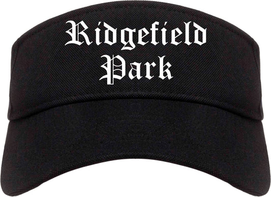 Ridgefield Park New Jersey NJ Old English Mens Visor Cap Hat Black