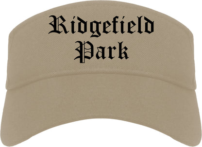 Ridgefield Park New Jersey NJ Old English Mens Visor Cap Hat Khaki