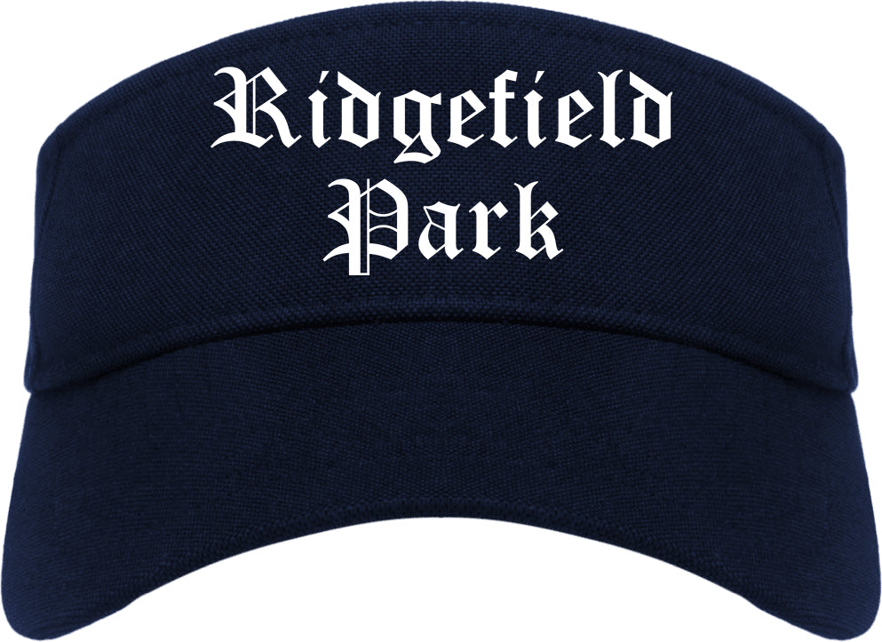 Ridgefield Park New Jersey NJ Old English Mens Visor Cap Hat Navy Blue