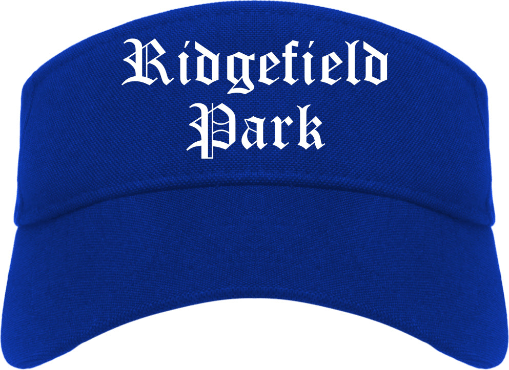 Ridgefield Park New Jersey NJ Old English Mens Visor Cap Hat Royal Blue