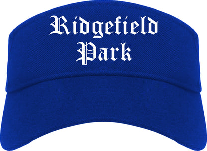 Ridgefield Park New Jersey NJ Old English Mens Visor Cap Hat Royal Blue