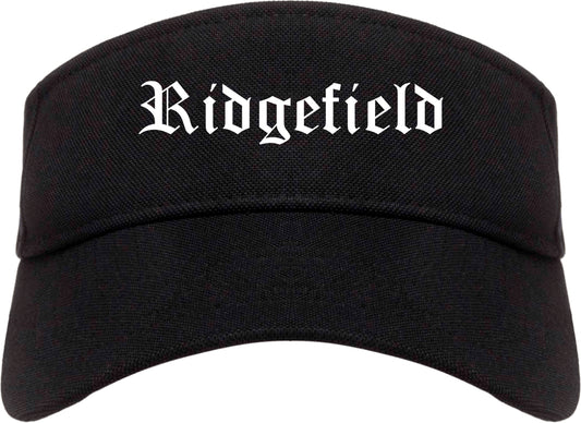 Ridgefield Washington WA Old English Mens Visor Cap Hat Black