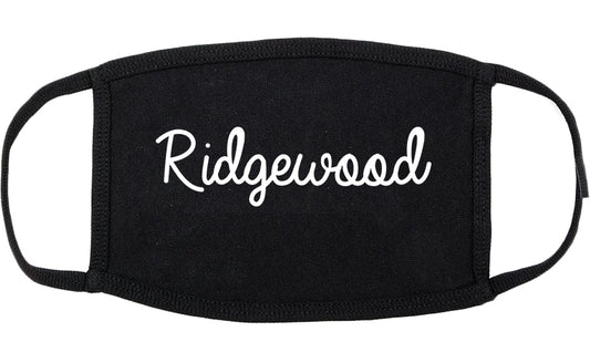 Ridgewood New Jersey NJ Script Cotton Face Mask Black