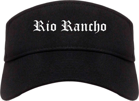 Rio Rancho New Mexico NM Old English Mens Visor Cap Hat Black