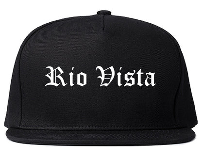 Rio Vista California CA Old English Mens Snapback Hat Black