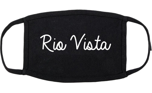 Rio Vista California CA Script Cotton Face Mask Black
