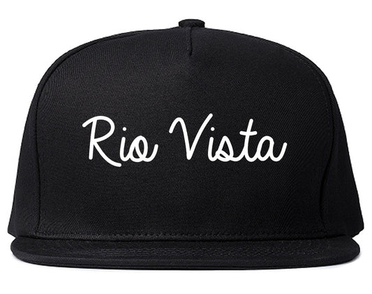 Rio Vista California CA Script Mens Snapback Hat Black