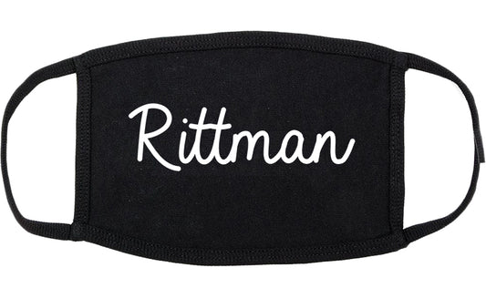 Rittman Ohio OH Script Cotton Face Mask Black