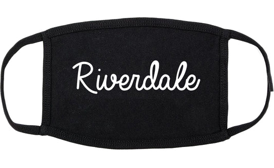 Riverdale Georgia GA Script Cotton Face Mask Black