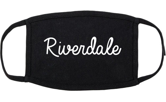Riverdale Illinois IL Script Cotton Face Mask Black
