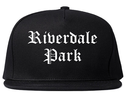 Riverdale Park Maryland MD Old English Mens Snapback Hat Black