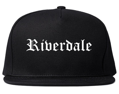 Riverdale Utah UT Old English Mens Snapback Hat Black